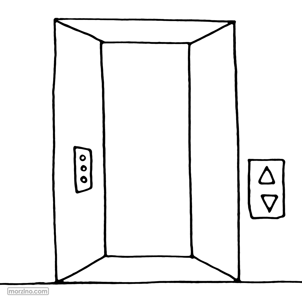 Ausmalbild: Aufzug