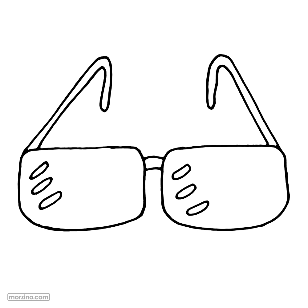 Ausmalbild: Sonnenbrille