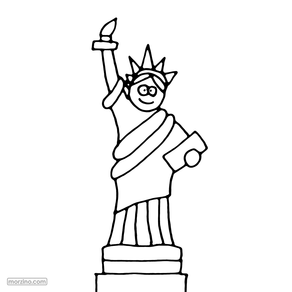 Ausmalbild: Freiheitsstatue