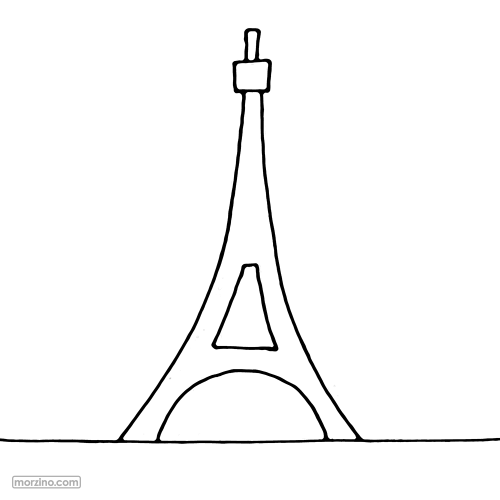 Ausmalbild: Eiffelturm