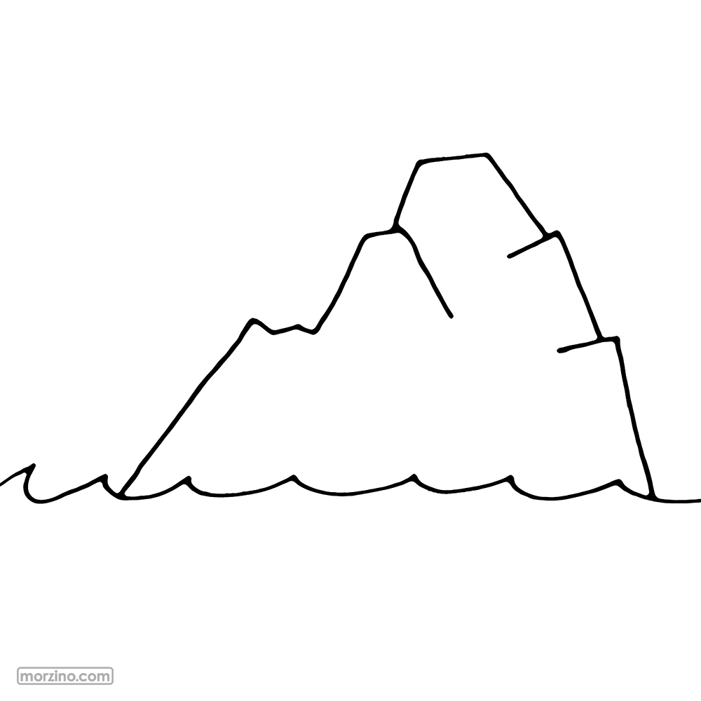 Ausmalbild: Eisberg