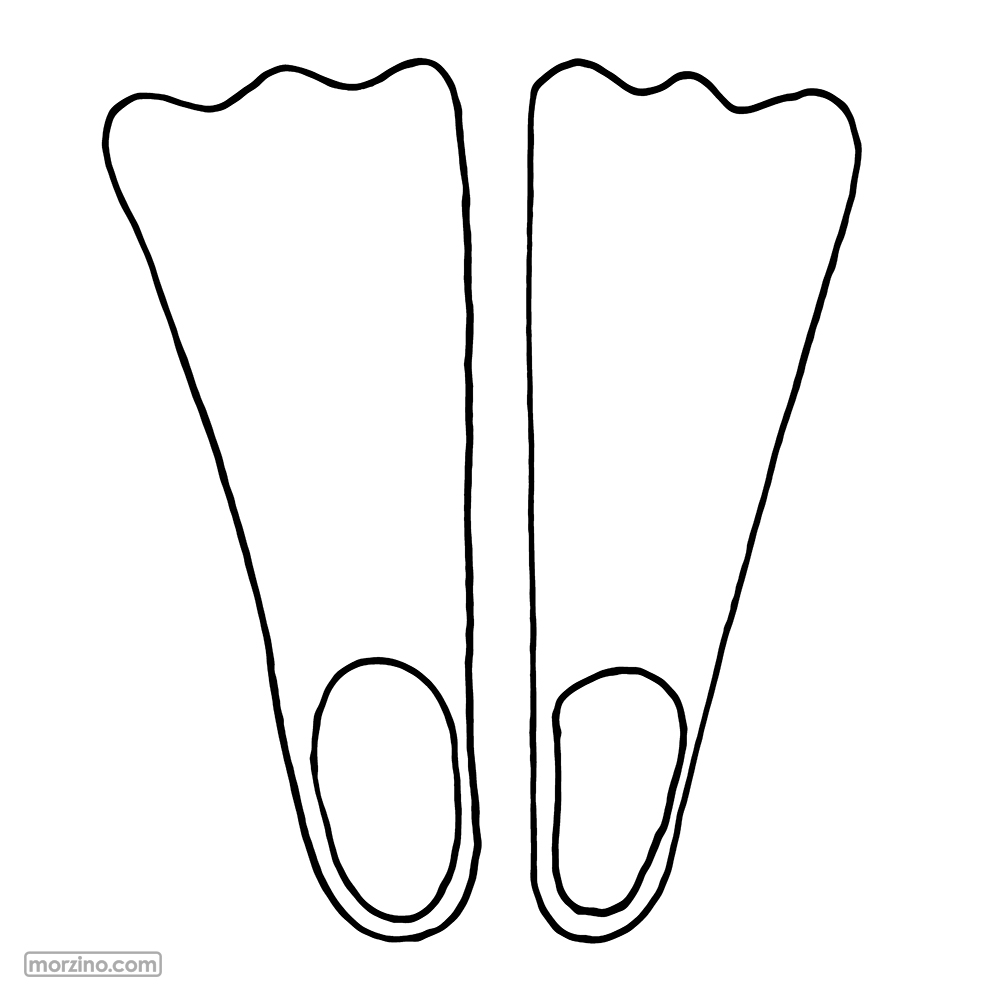 Ausmalbild: Taucherflosse