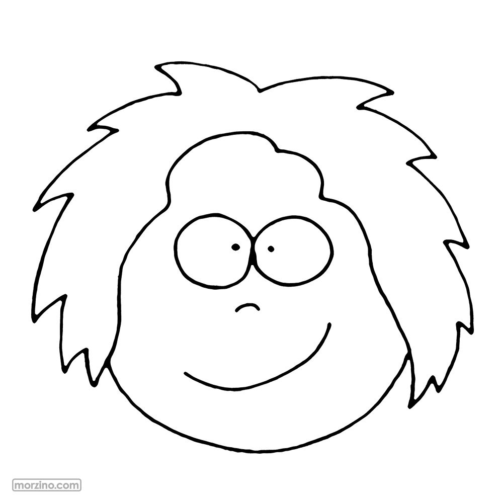 Ausmalbild: Ich lächle