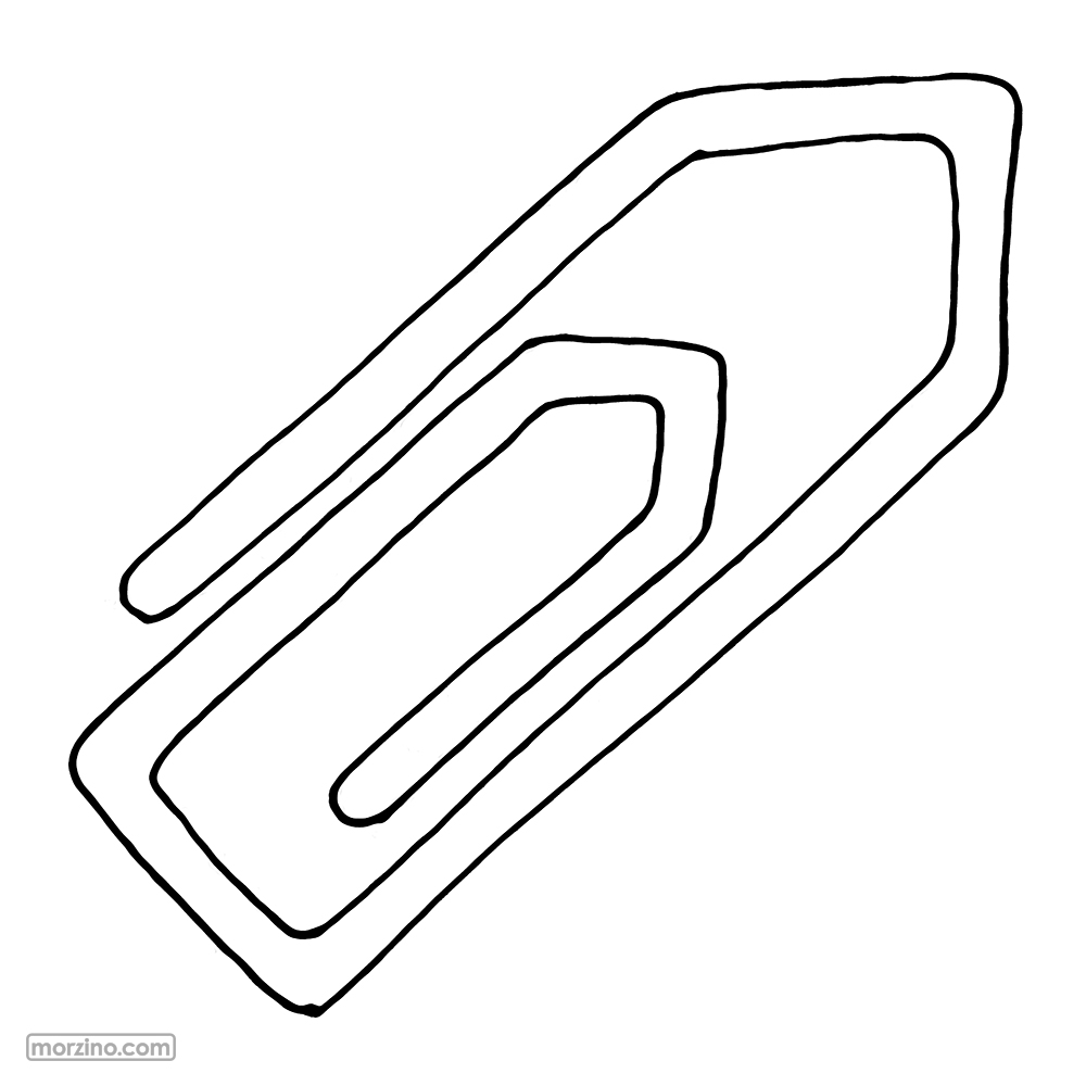 Ausmalbild: Büroklammer