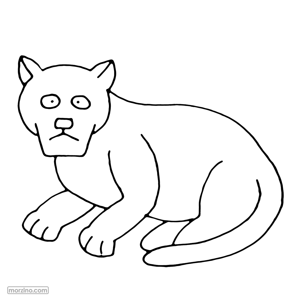 Ausmalbild: Jaguar