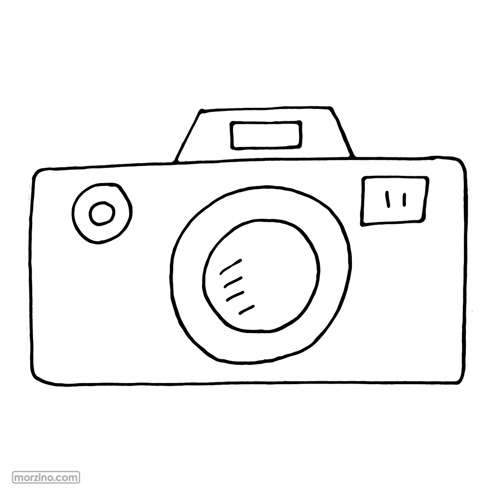 Ausmalbild: Fotoapparat