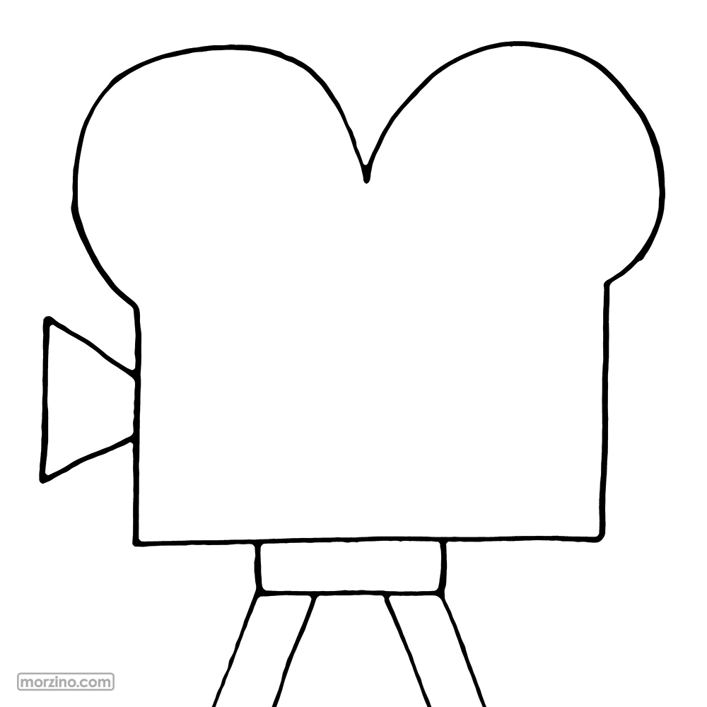 Ausmalbild: Filmkamera