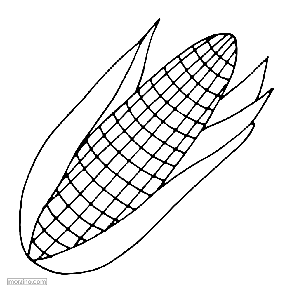 Ausmalbild: Maiskolben