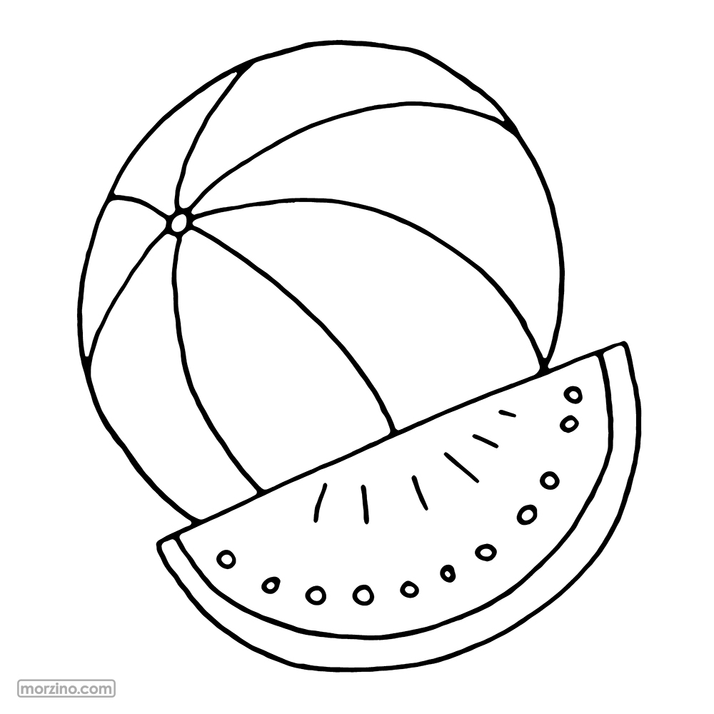 Ausmalbild: Wassermelone