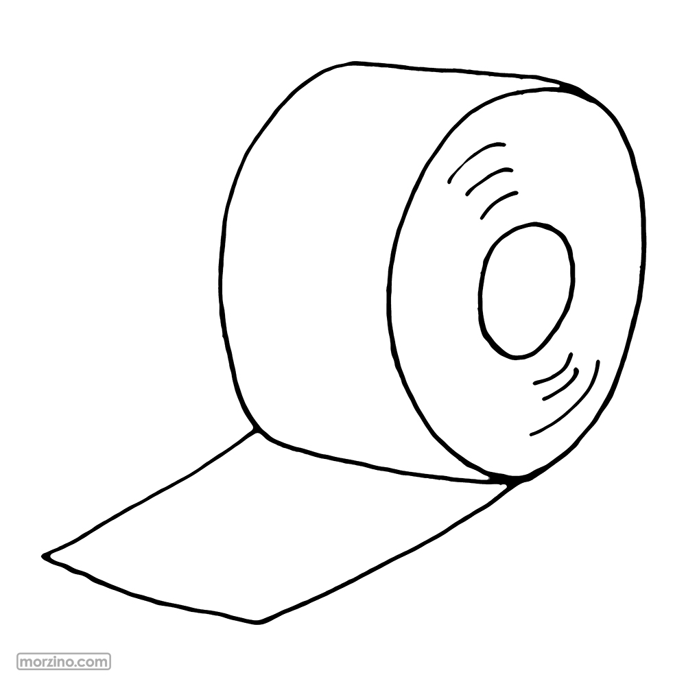 Ausmalbild: Klopapier