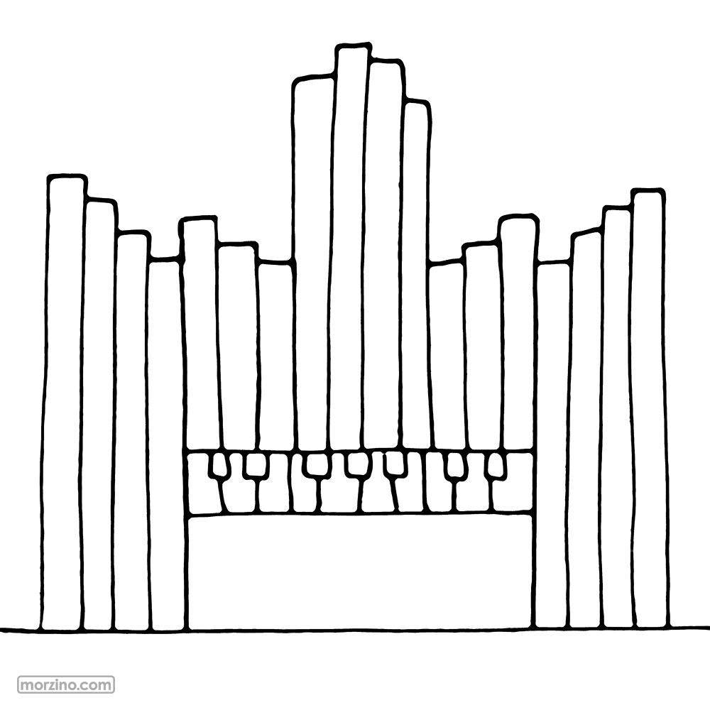 Ausmalbild: Orgel