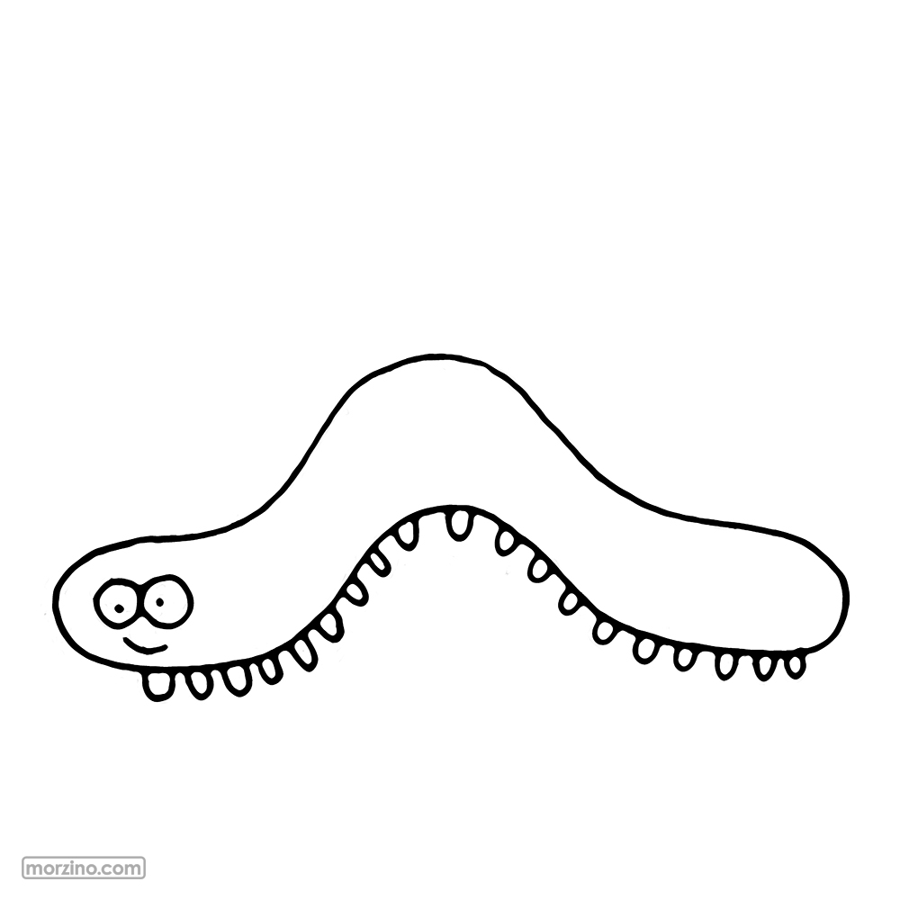 Ausmalbild: Tausendfüßler