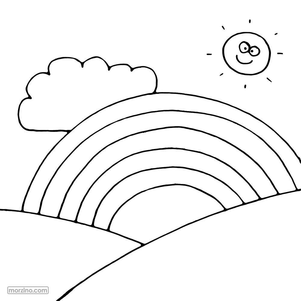 Ausmalbild: Regenbogen