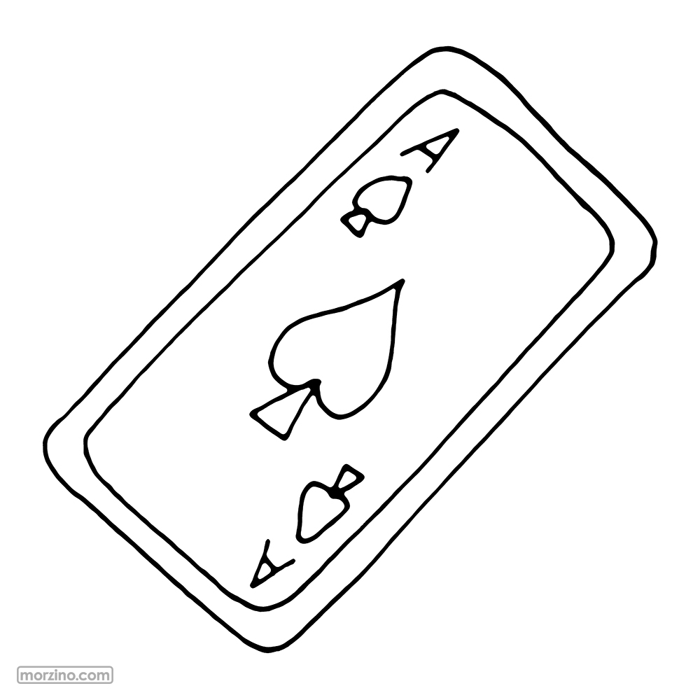 Ausmalbild: Spielkarte