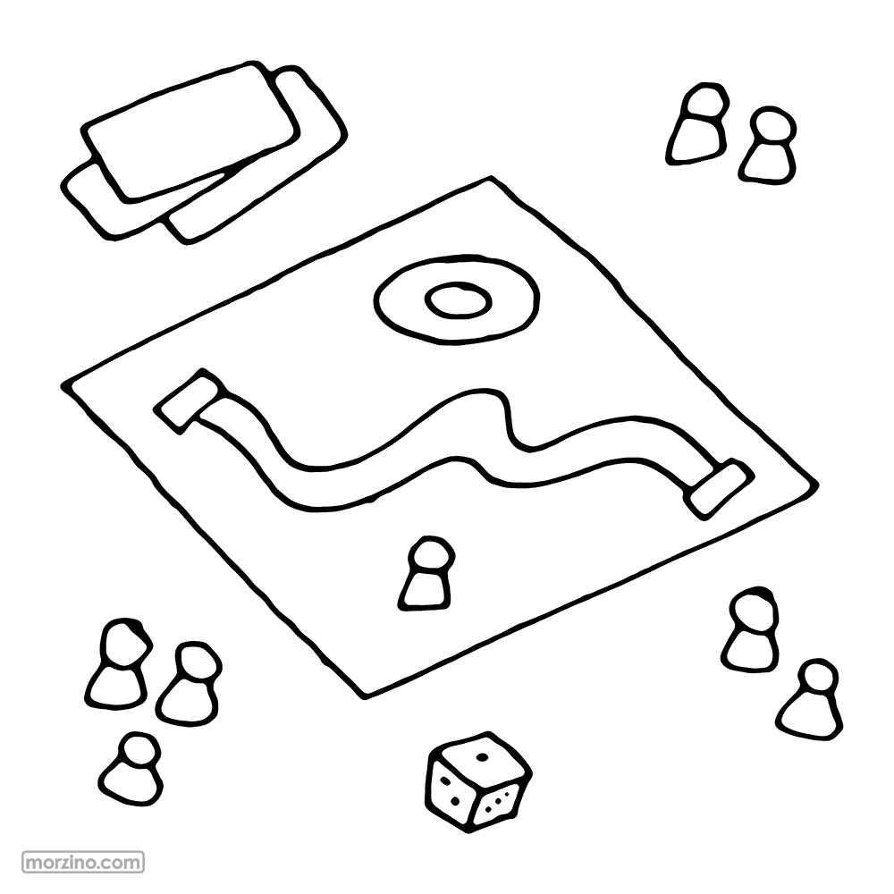 Ausmalbild: Spielbrett