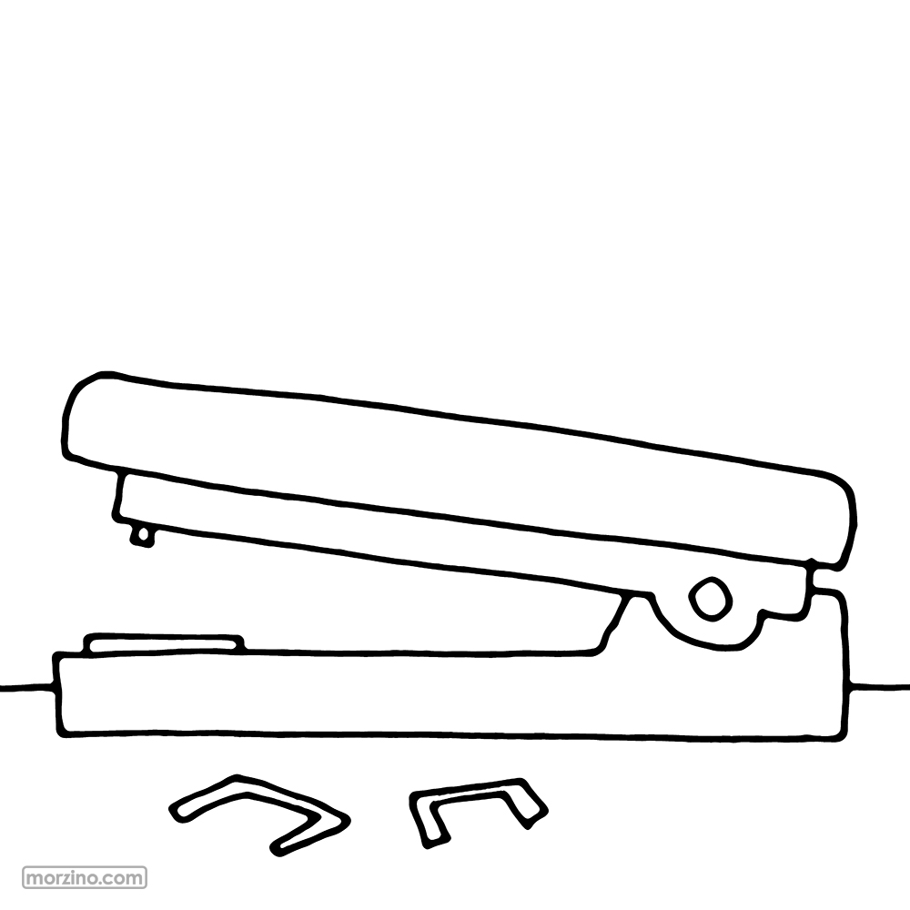 Ausmalbild: Heftklammern