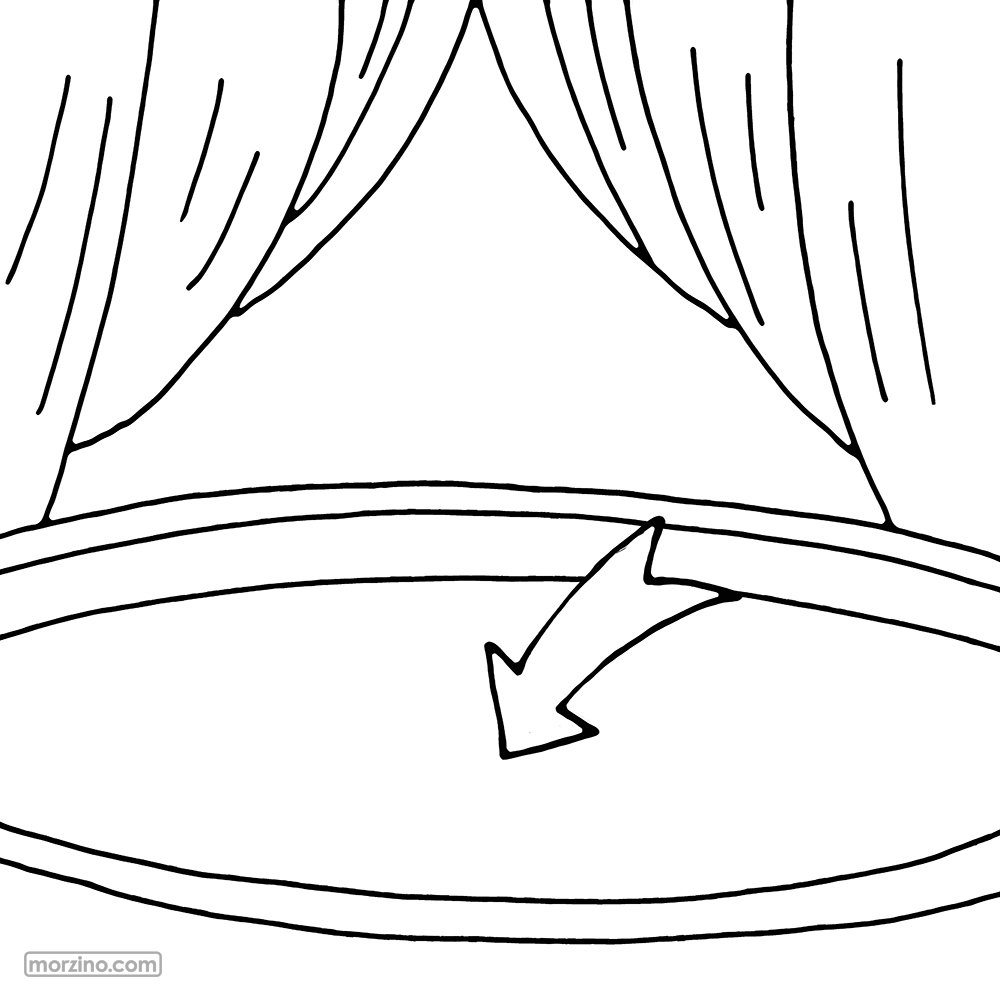 Ausmalbild: Vorhänge