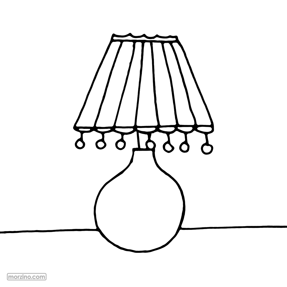 Ausmalbild: Lampe
