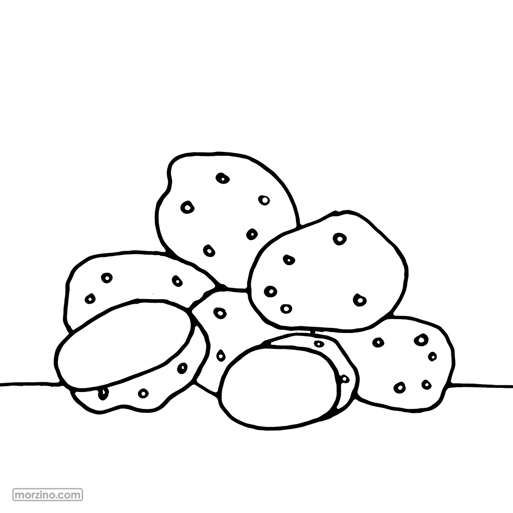 Ausmalbild: Kartoffel