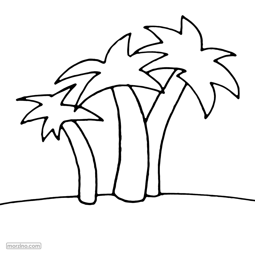 Ausmalbild: Palmen