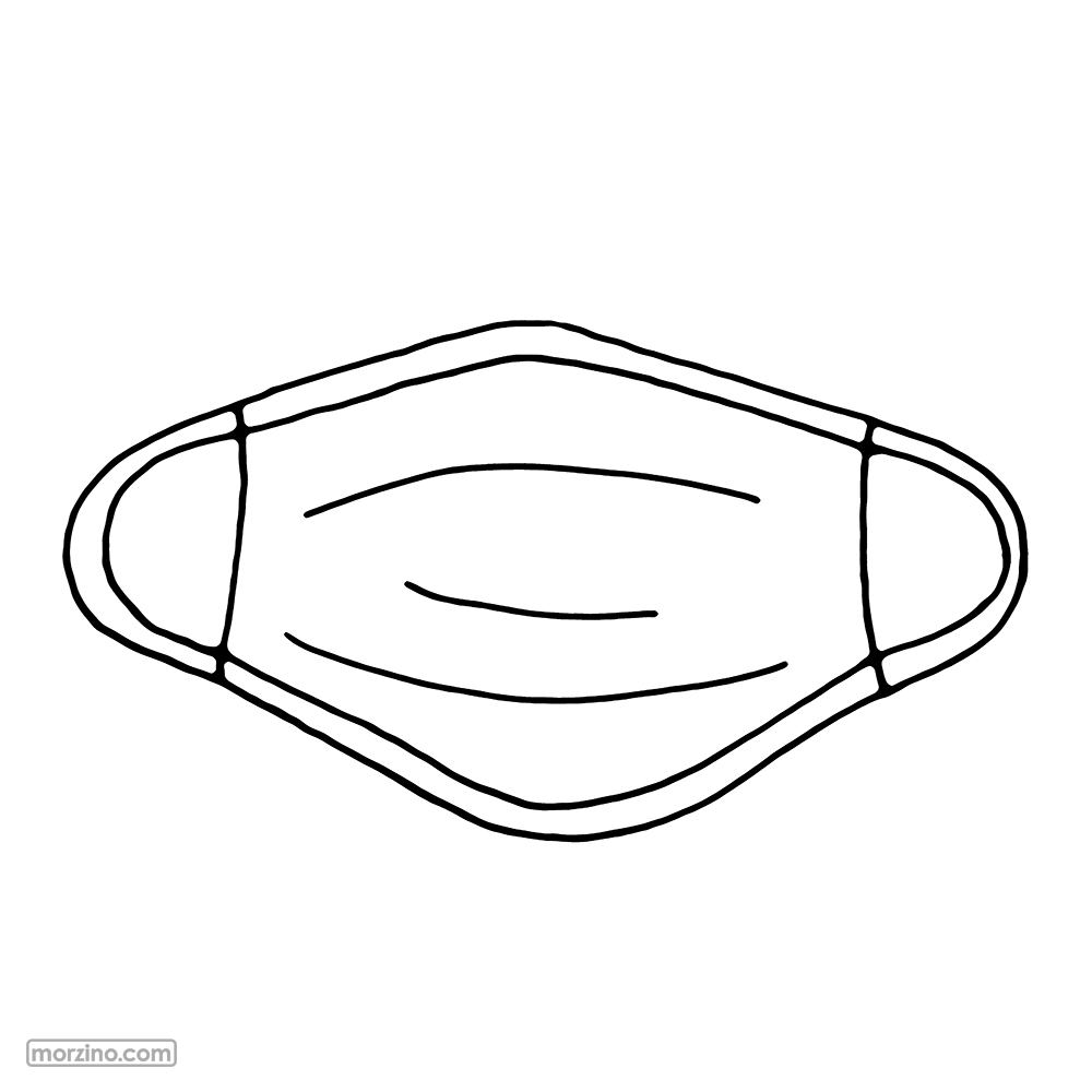 Ausmalbild: Chirurgische Maske