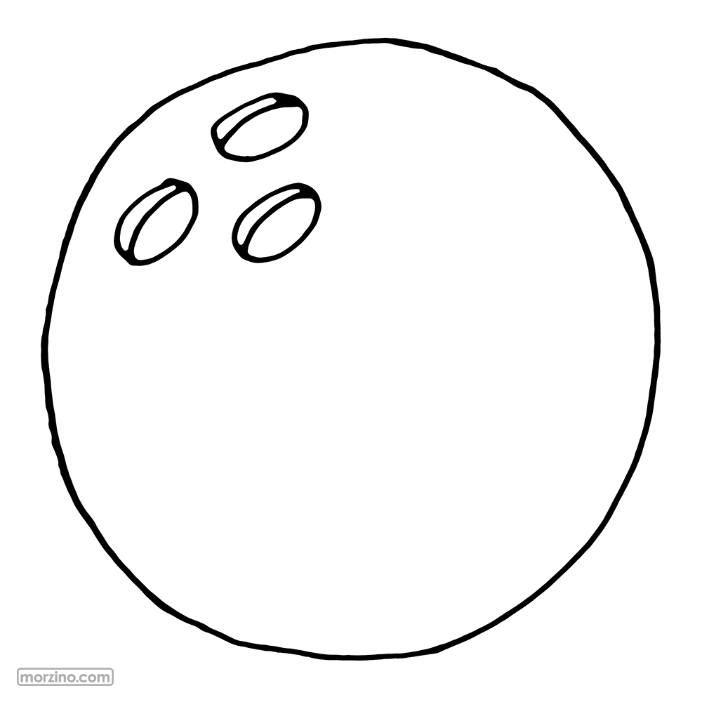 Ausmalbild: Bowlingkugel