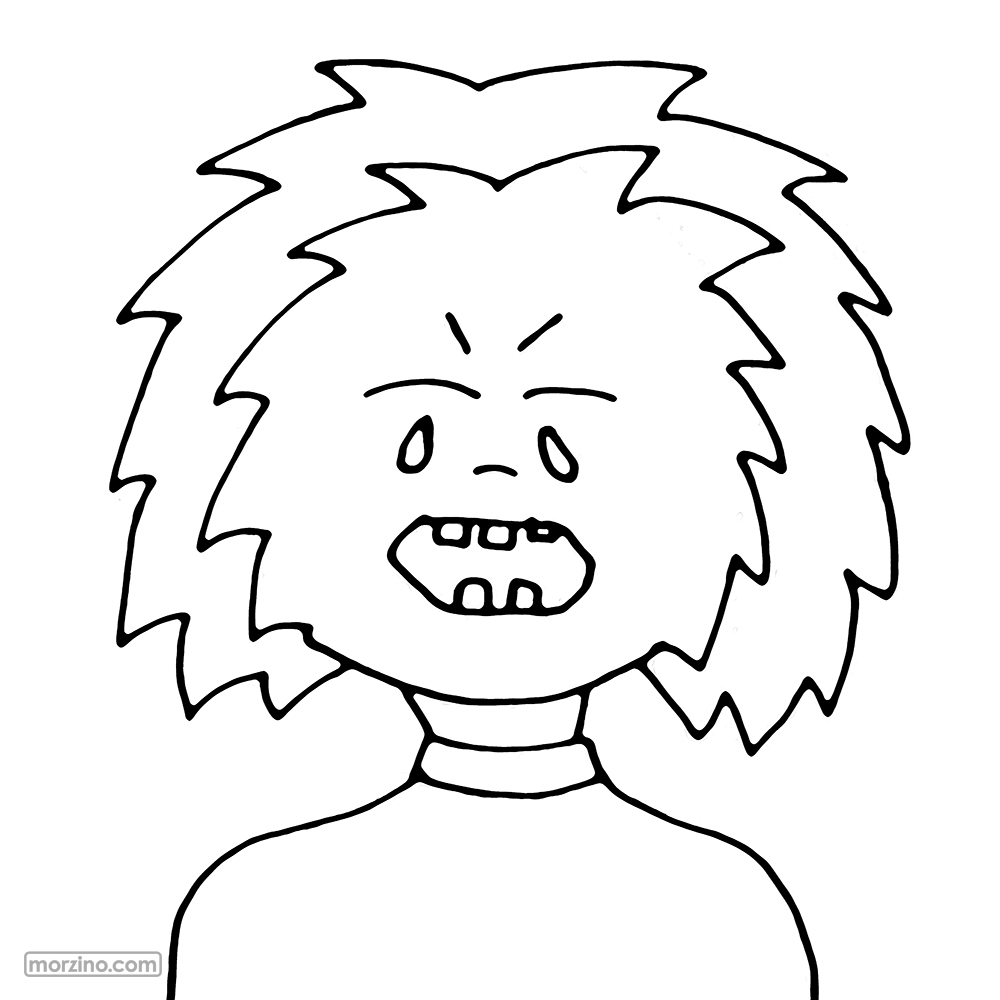 Ausmalbild: Ich weine