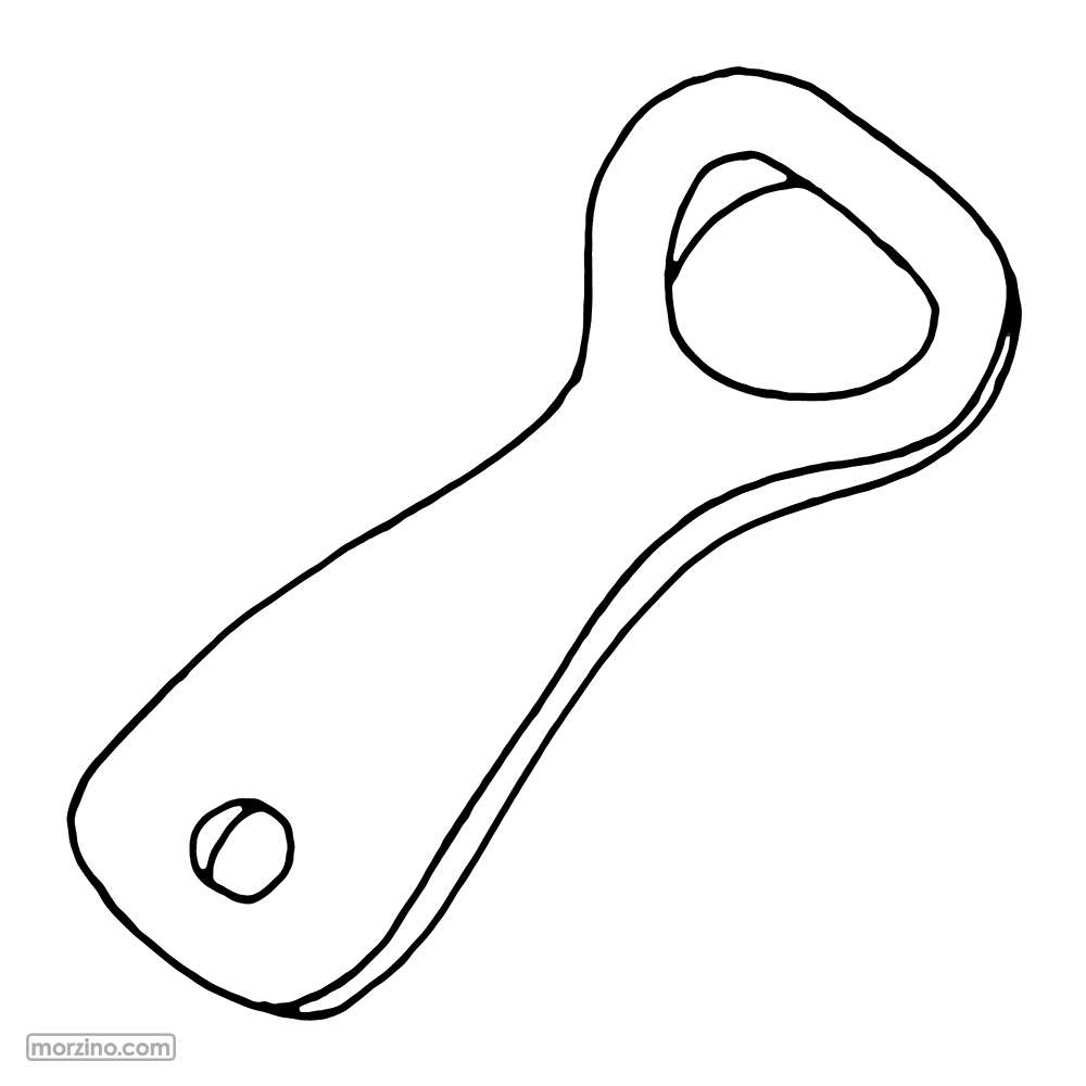 Ausmalbild: Flaschenöffner
