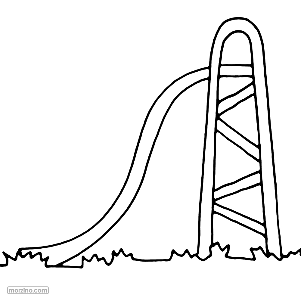 Ausmalbild: Rutschbahn