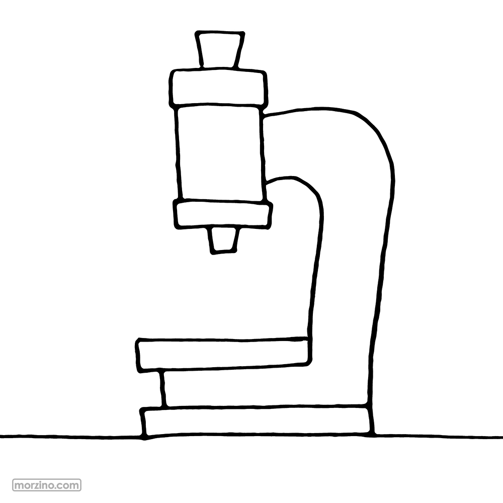 Ausmalbild: Mikroskop