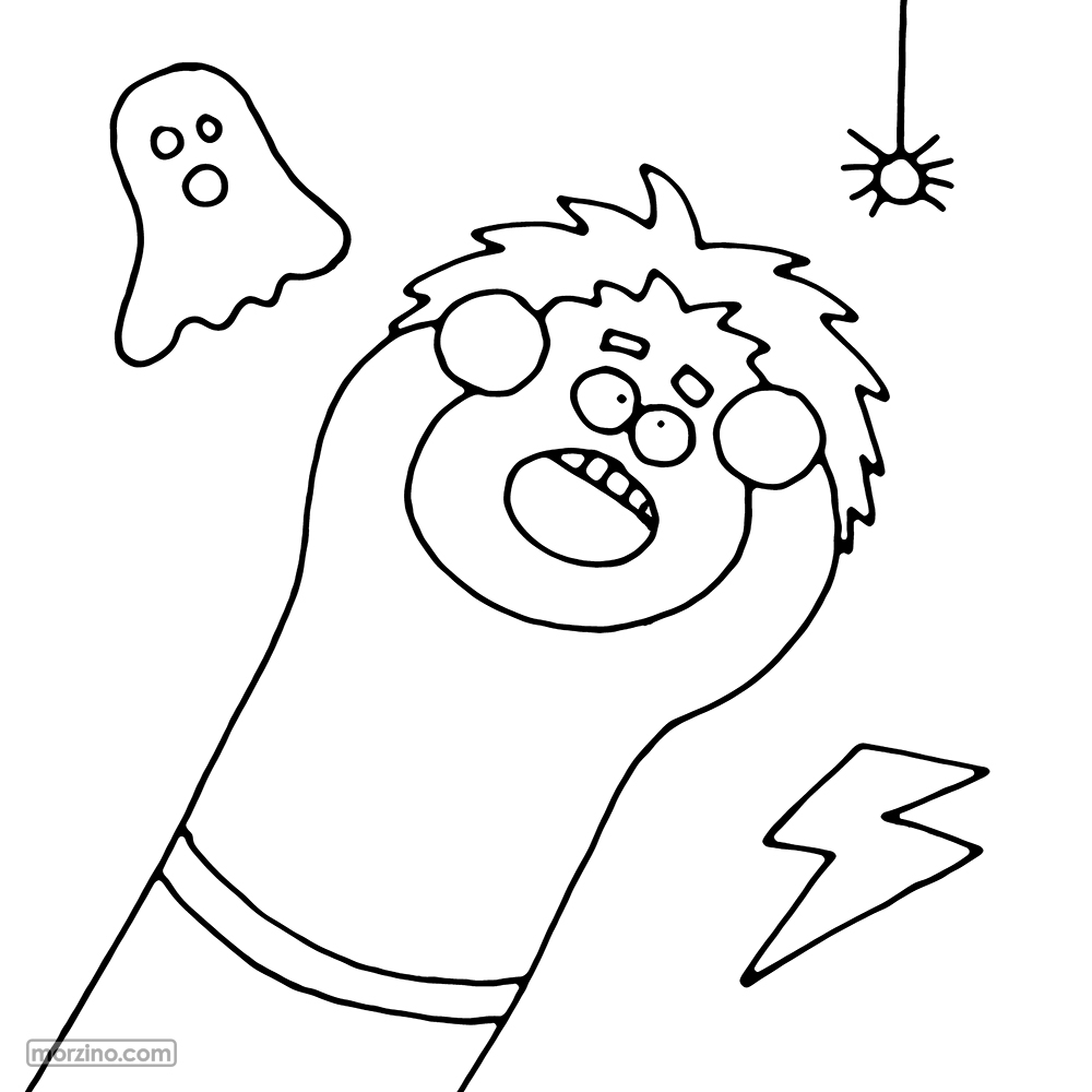 Ausmalbild: Ich fürchte mich