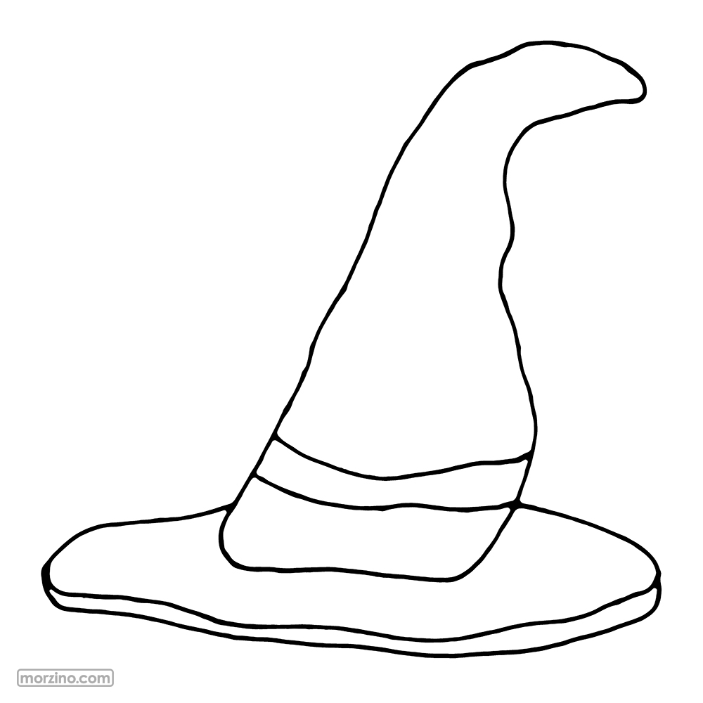 Ausmalbild: Hexenhut