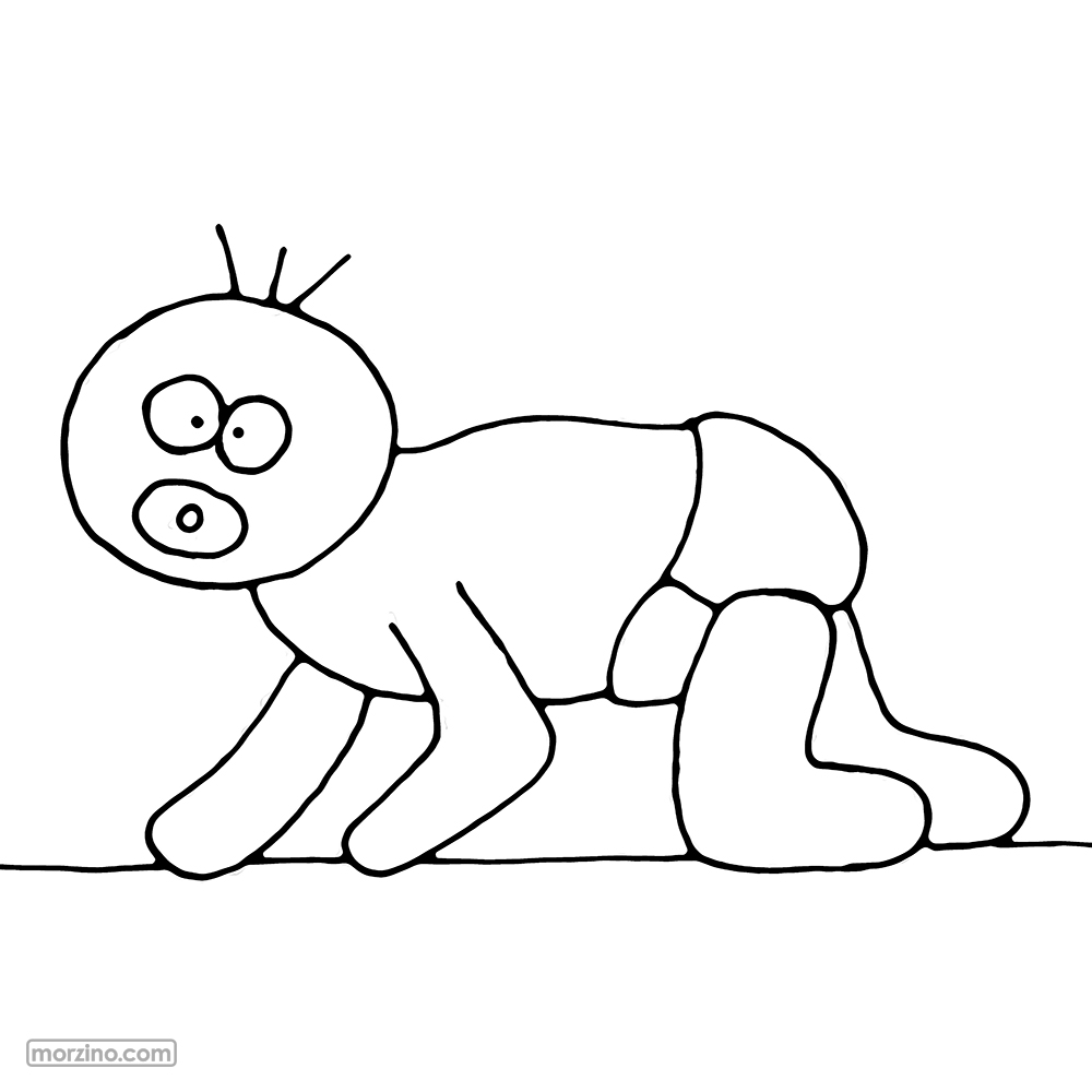 Ausmolbild: Ech krabbelen