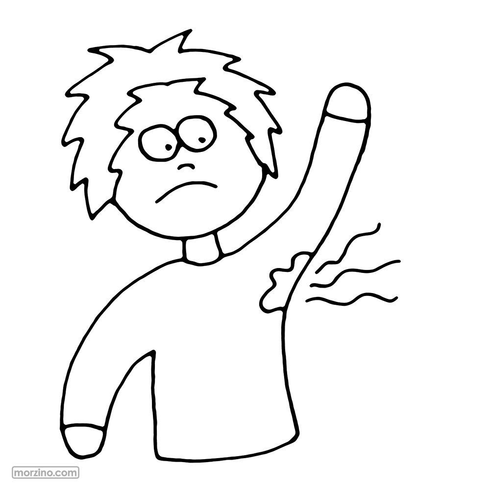 Ausmalbild: Ich stinke
