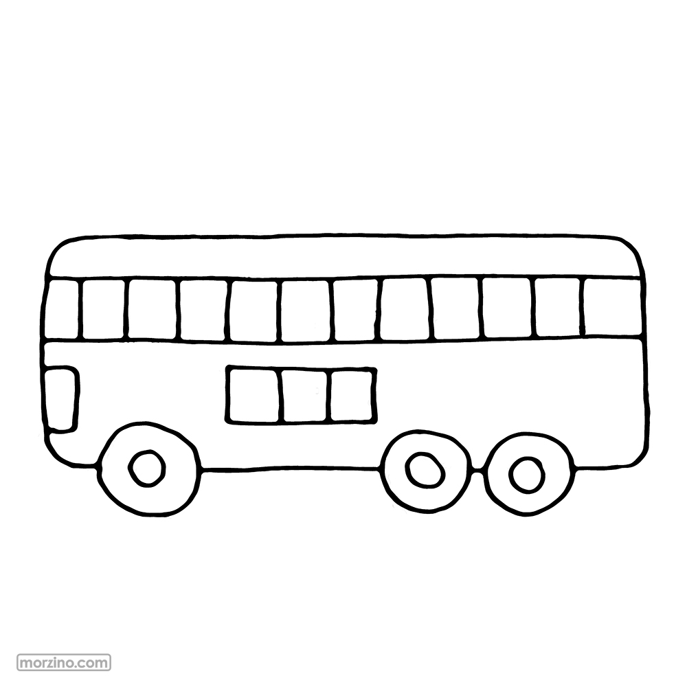 Ausmalbild: Reisebus