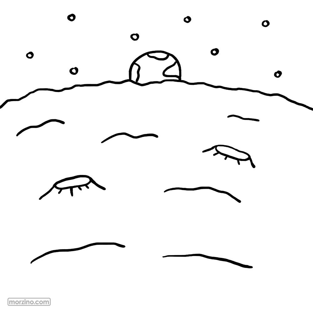 Ausmalbild: Mondoberfläche