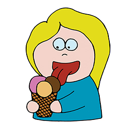 Ech iessen eng Glace